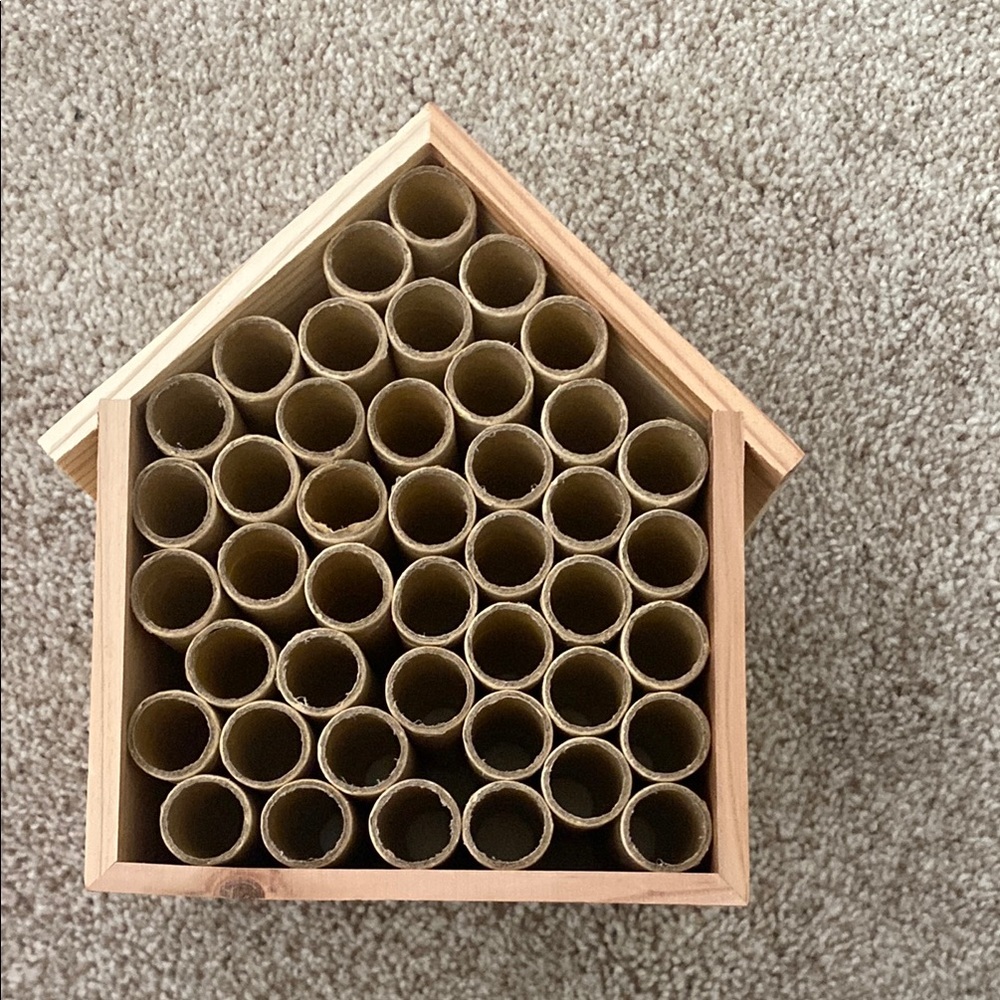 Wooden Honeycomb Bee House! 🏡🐝